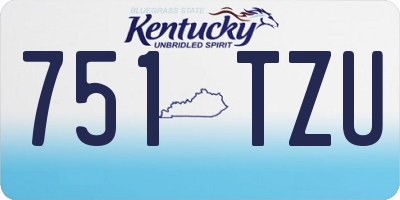 KY license plate 751TZU
