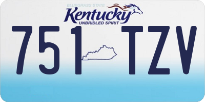 KY license plate 751TZV