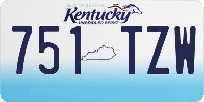 KY license plate 751TZW