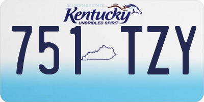 KY license plate 751TZY
