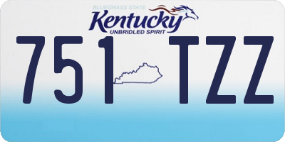 KY license plate 751TZZ