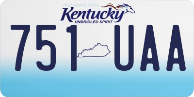 KY license plate 751UAA