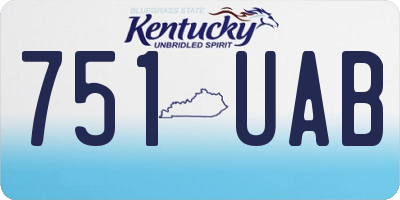 KY license plate 751UAB