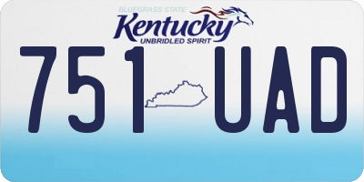 KY license plate 751UAD