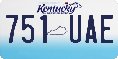 KY license plate 751UAE
