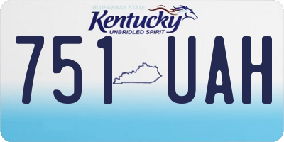KY license plate 751UAH