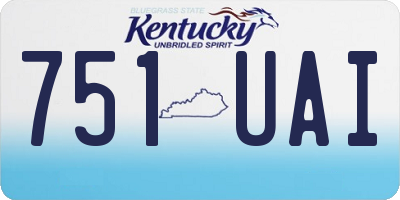 KY license plate 751UAI