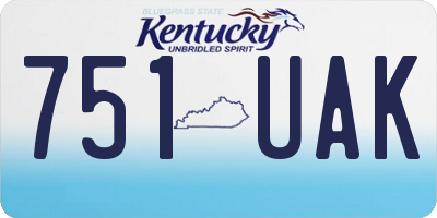 KY license plate 751UAK
