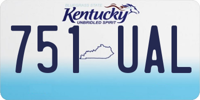 KY license plate 751UAL