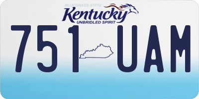 KY license plate 751UAM