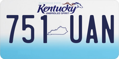 KY license plate 751UAN