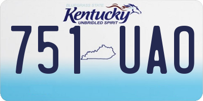 KY license plate 751UAO