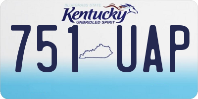 KY license plate 751UAP