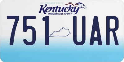 KY license plate 751UAR
