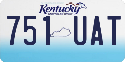 KY license plate 751UAT
