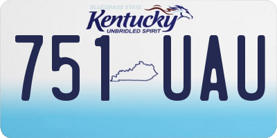 KY license plate 751UAU