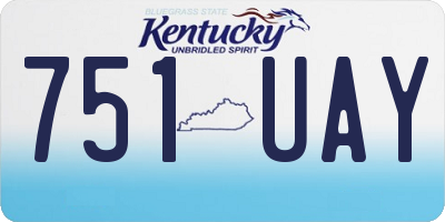 KY license plate 751UAY