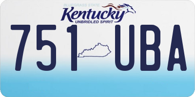 KY license plate 751UBA
