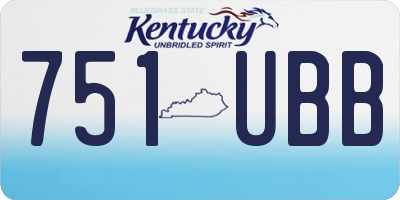 KY license plate 751UBB