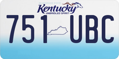 KY license plate 751UBC