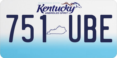 KY license plate 751UBE