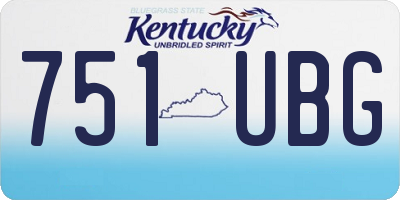 KY license plate 751UBG