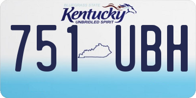 KY license plate 751UBH