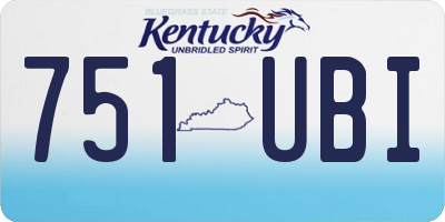 KY license plate 751UBI