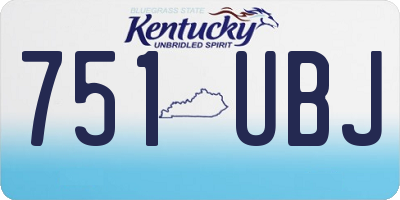 KY license plate 751UBJ