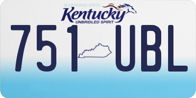 KY license plate 751UBL