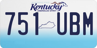 KY license plate 751UBM