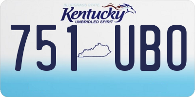 KY license plate 751UBO