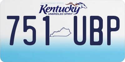 KY license plate 751UBP
