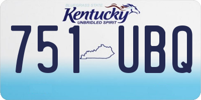 KY license plate 751UBQ