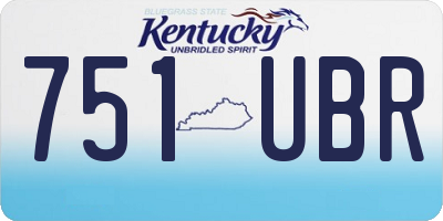 KY license plate 751UBR
