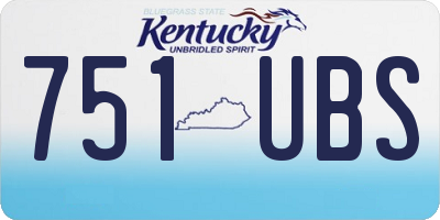 KY license plate 751UBS