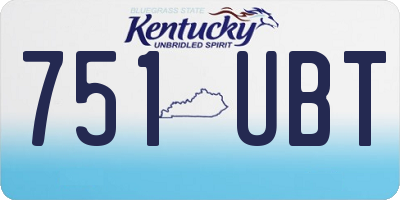 KY license plate 751UBT