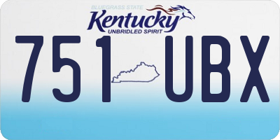 KY license plate 751UBX