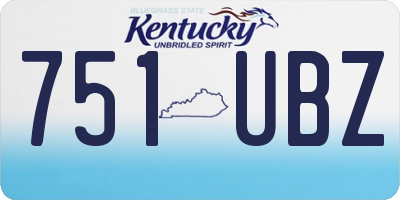 KY license plate 751UBZ