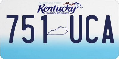 KY license plate 751UCA