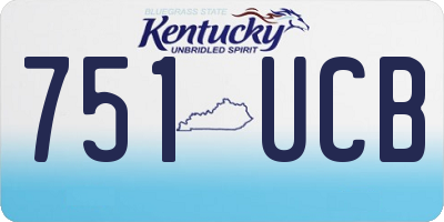 KY license plate 751UCB