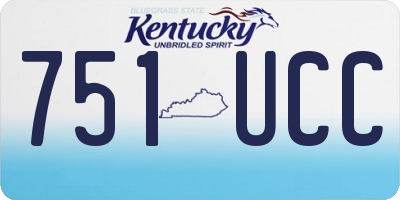 KY license plate 751UCC