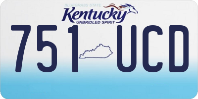 KY license plate 751UCD