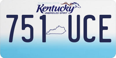 KY license plate 751UCE