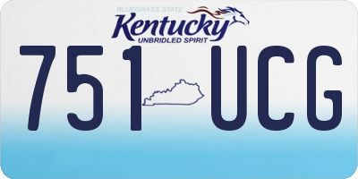 KY license plate 751UCG