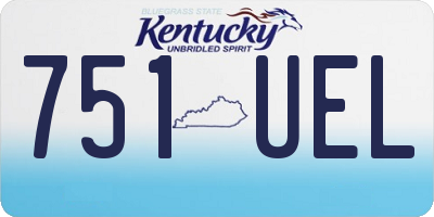 KY license plate 751UEL