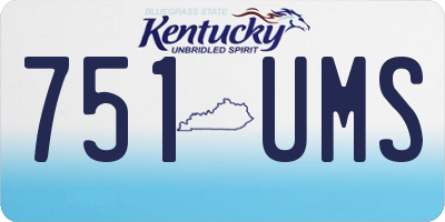 KY license plate 751UMS