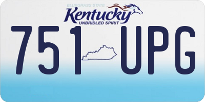 KY license plate 751UPG