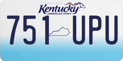KY license plate 751UPU