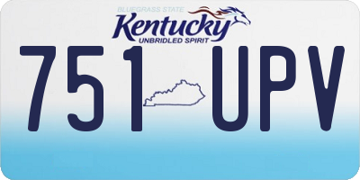 KY license plate 751UPV